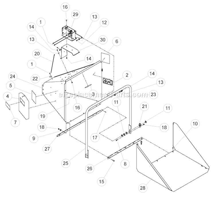 AssemblyáChuteáHydraulicáFeedá(75256-00) Diagram and Parts List for CH8993H 76835 Bear Cat Chipper Shredder